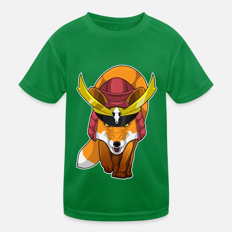 Fuchs Samurai Kampfkunst Kinder Funktions-T-Shirt