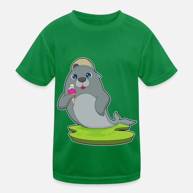 Seehund Eiswaffel Kinder Funktions-T-Shirt