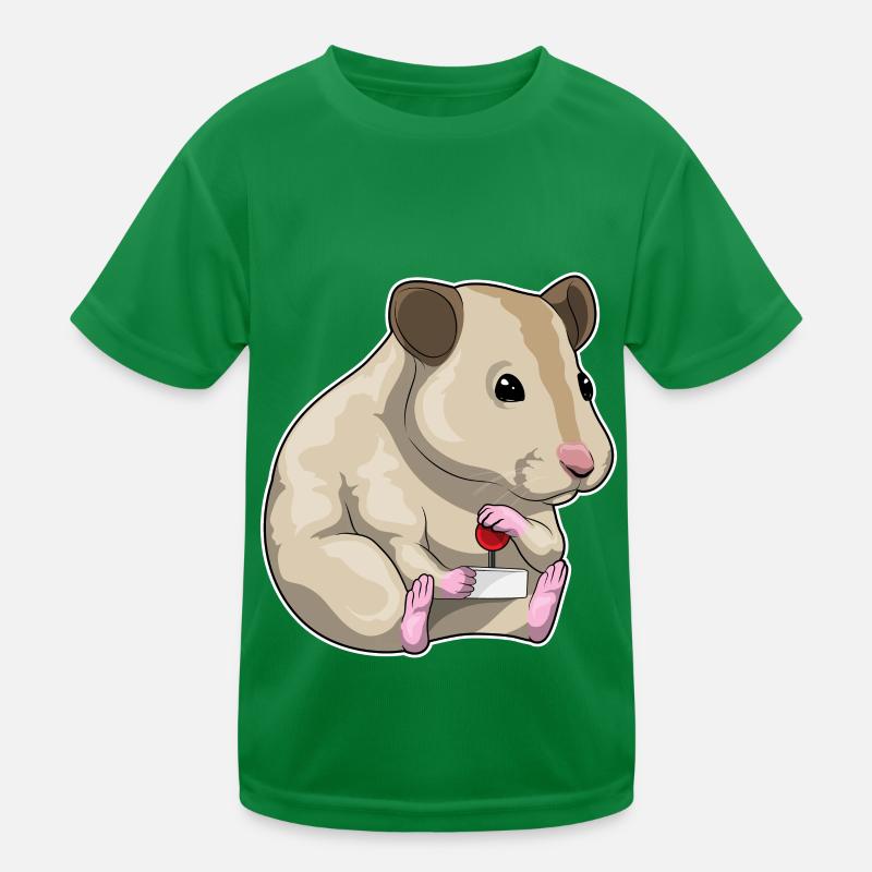 Hamster Gamer Controller Kids Functional T-Shirt