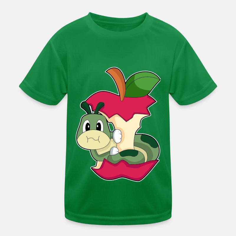 Chenille mangeant de la pomme T-shirt sport Enfant