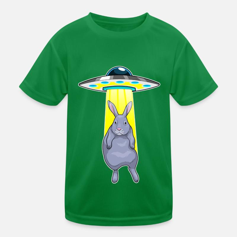 Rabbit Spaceship Space Kids Functional T-Shirt