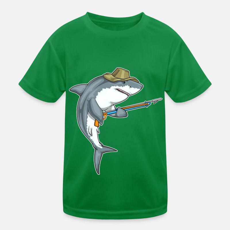Pêche au harpon pêcheur au requin T-shirt sport Enfant
