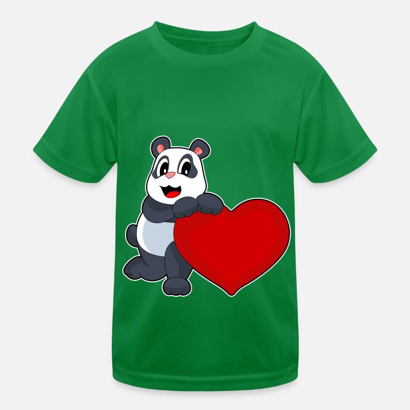 Cœur de panda T-shirt sport Enfant