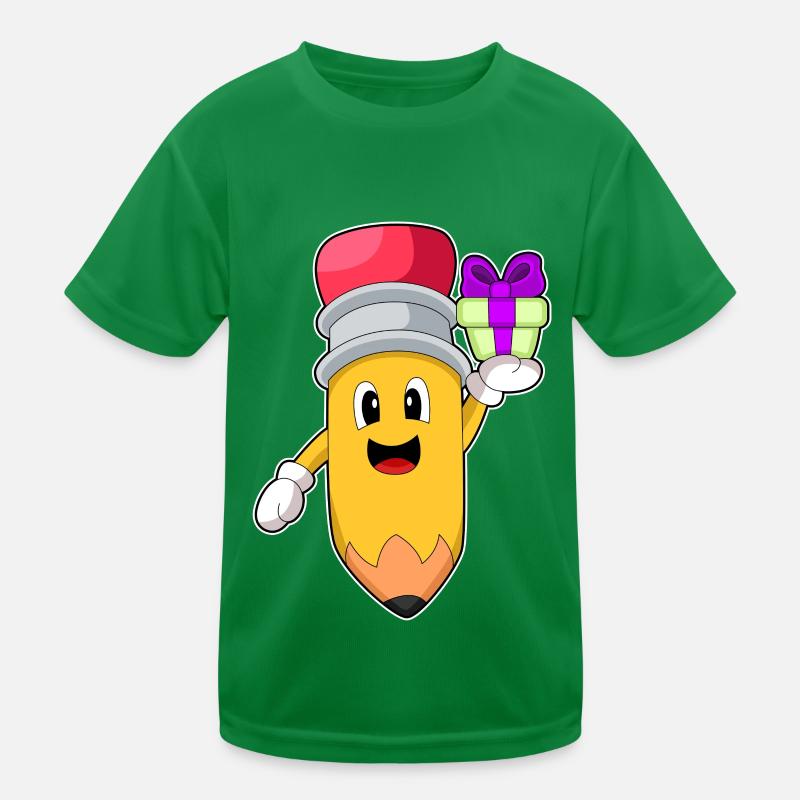 Pencil Christmas Package Kids Functional T-Shirt