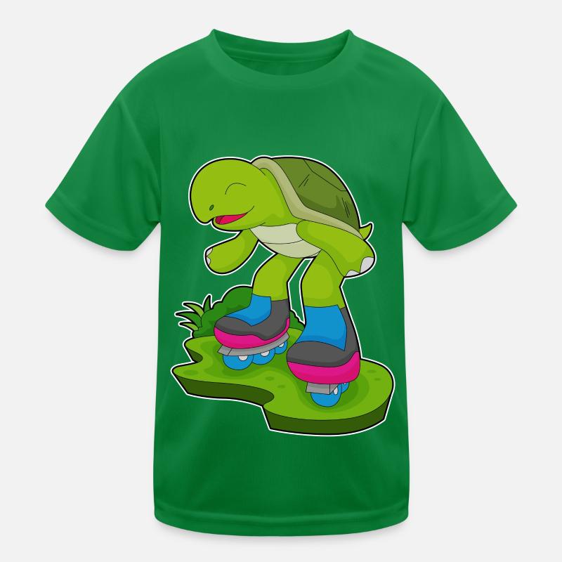 Schildkröte Inline skating Rollschuhe Kinder Funktions-T-Shirt