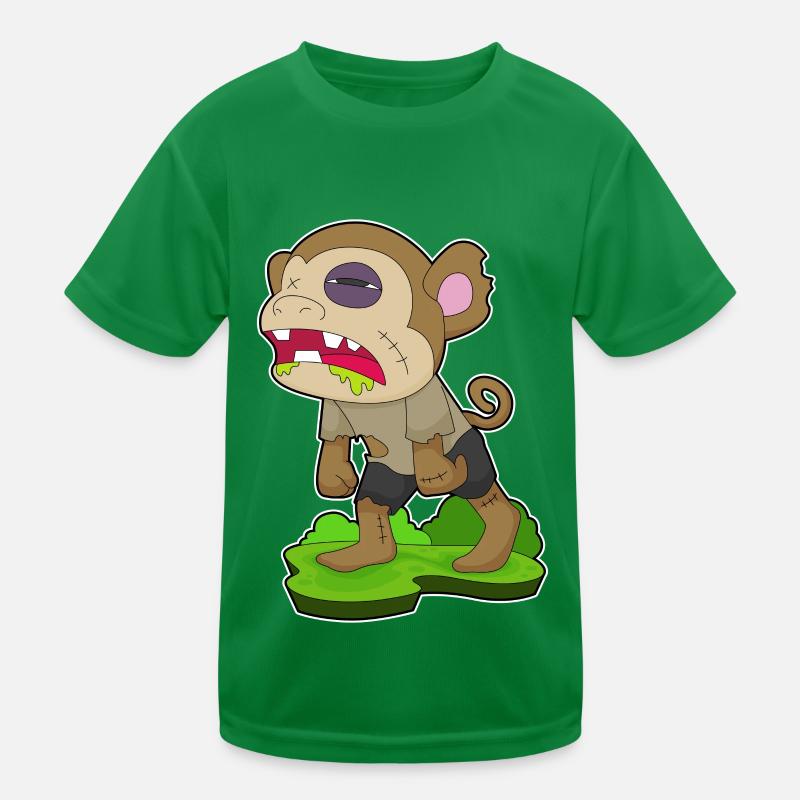 Singe Halloween Zombie T-shirt sport Enfant