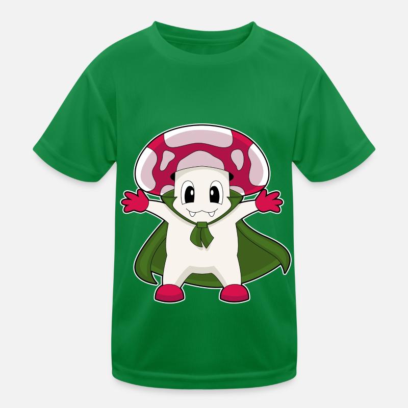 Mushroom Halloween Cloak Kids Functional T-Shirt