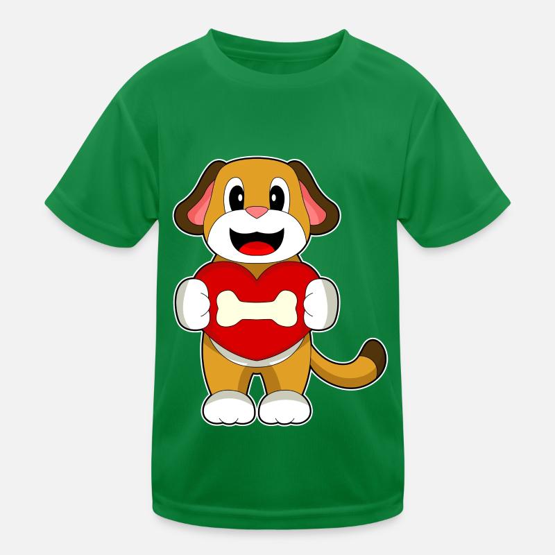 Cuore d'osso di cane Maglietta sportiva per bambini