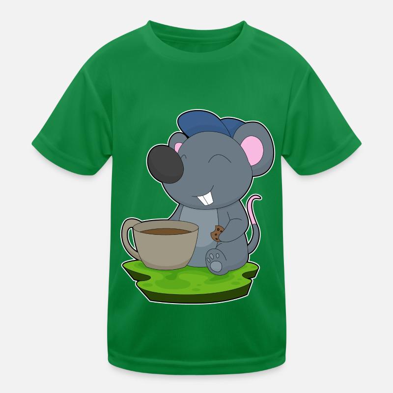 Maus Kaffee Tasse Kinder Funktions-T-Shirt
