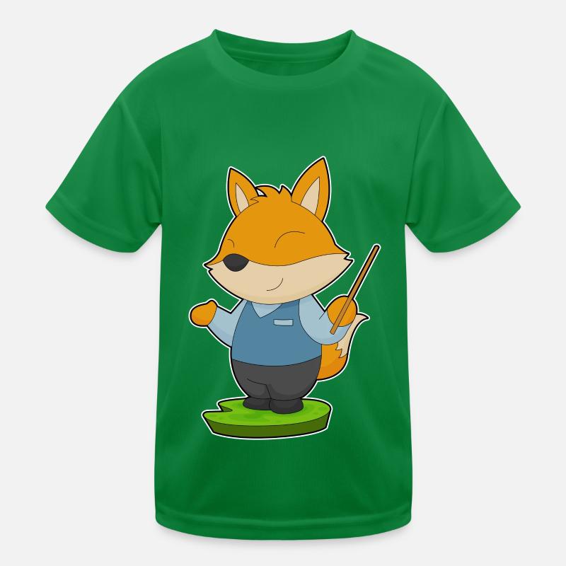 Fox Teacher Pointer Kids Functional T-Shirt