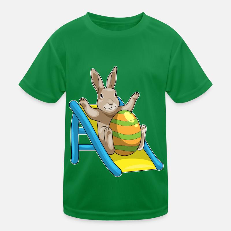 Bunny Easter Easter Egg Slide Kids Functional T-Shirt