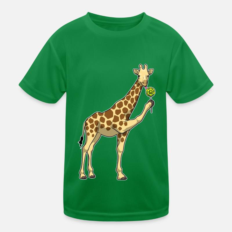 Giraffe Lutscher Kinder Funktions-T-Shirt