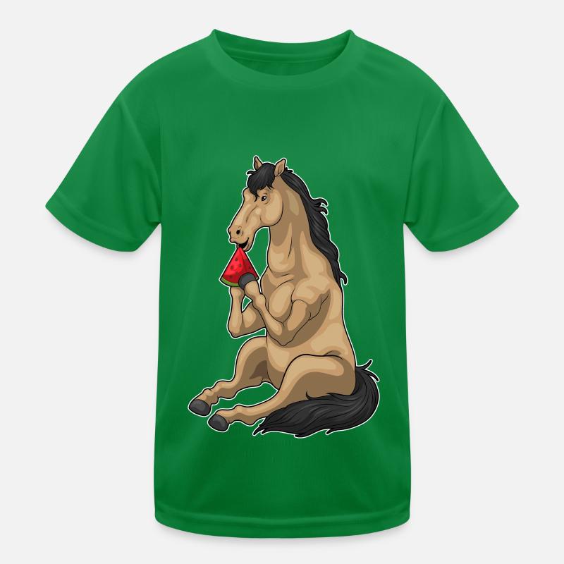 Pferd Wassermelone Frucht Kinder Funktions-T-Shirt