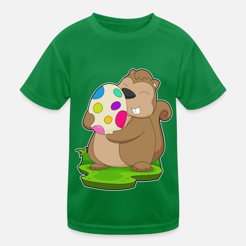 Oeuf de Pâques écureuil T-shirt sport Enfant
