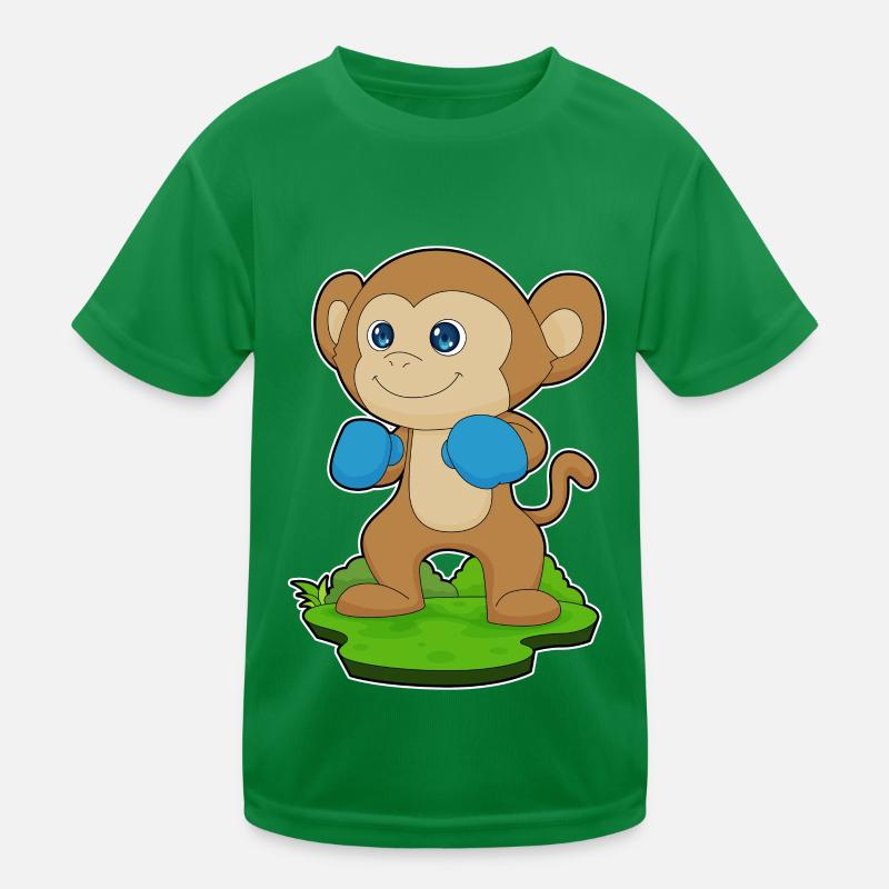 Affe Boxer Boxhandschuhe Boxen Kinder Funktions-T-Shirt