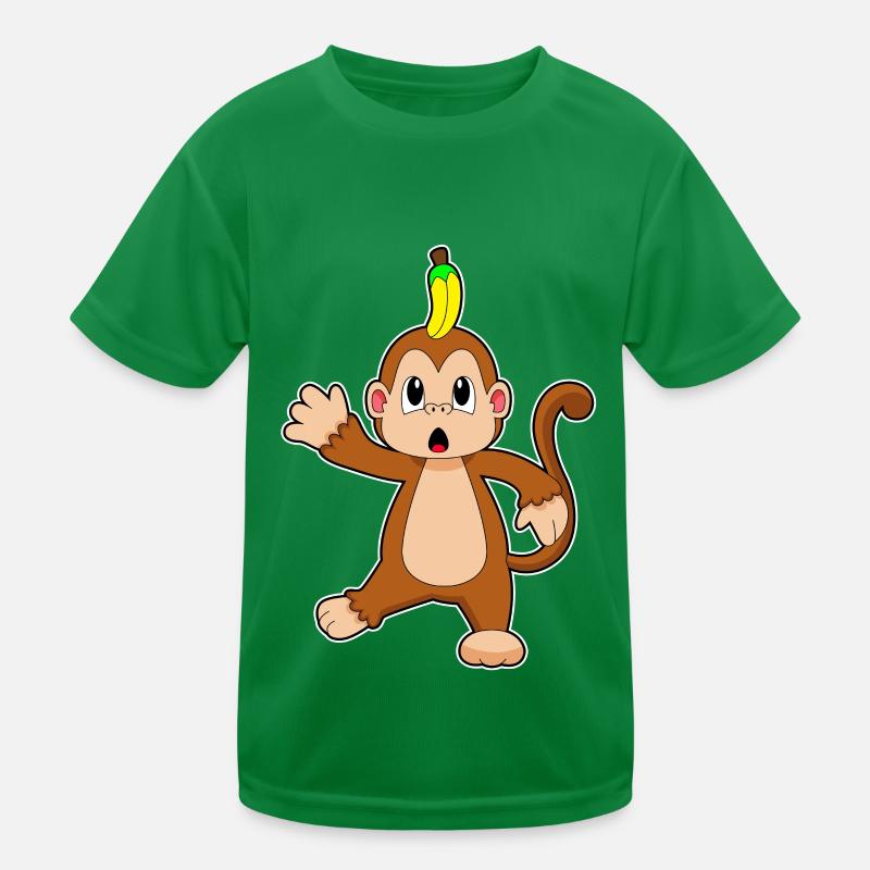 Affe Banane Balanzieren Kinder Funktions-T-Shirt