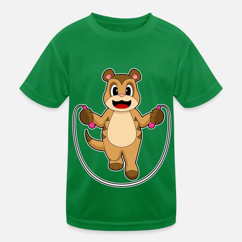 Erdmännchen Seilspringen Seil Kinder Funktions-T-Shirt