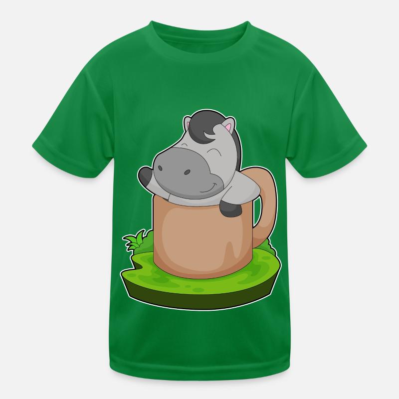 Pferd Becher Kinder Funktions-T-Shirt