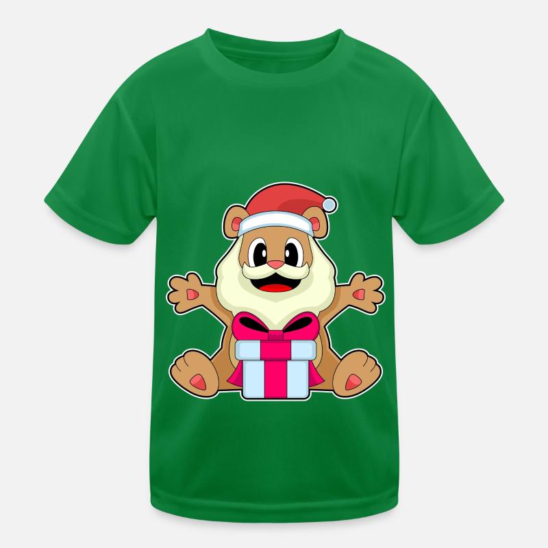 Bear Christmas Package Kids Functional T-Shirt