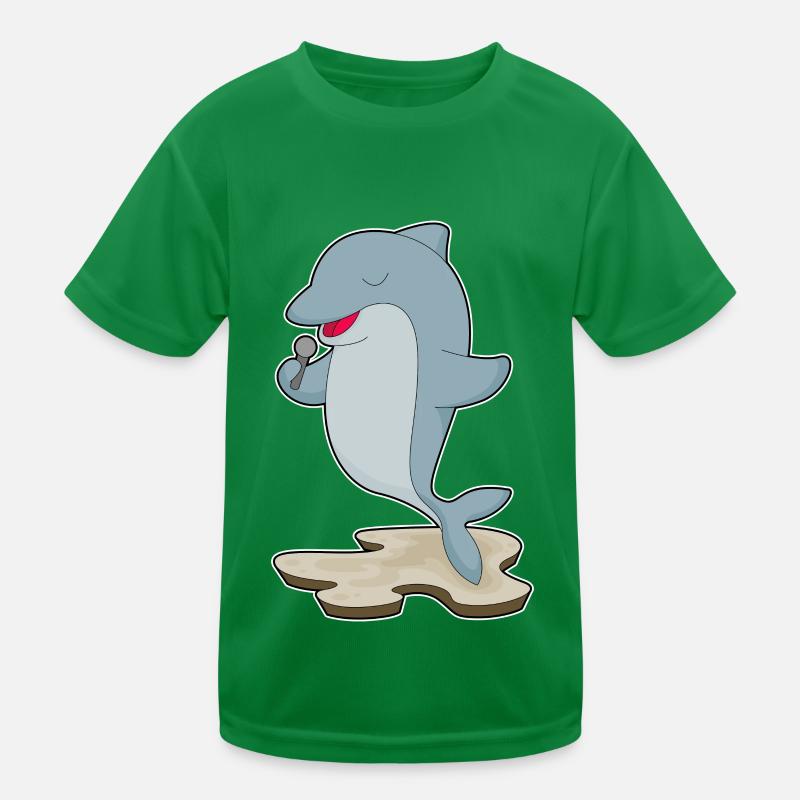 Musique du microphone Dolphin Singer T-shirt sport Enfant