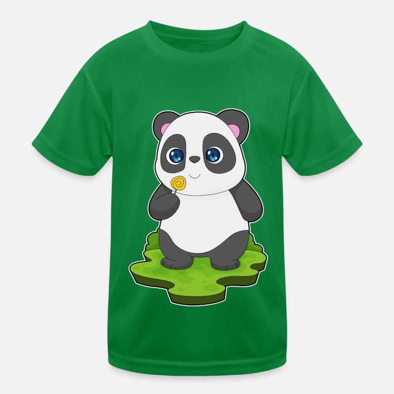 Panda Lutscher Kinder Funktions-T-Shirt