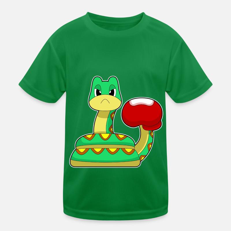 Schlange Boxer Boxhandschuhe Boxen Kinder Funktions-T-Shirt