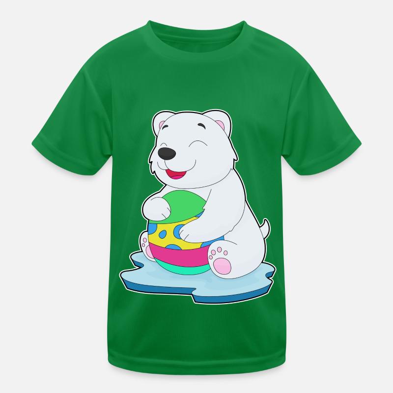 Eisbär Ostern Osterei Kinder Funktions-T-Shirt