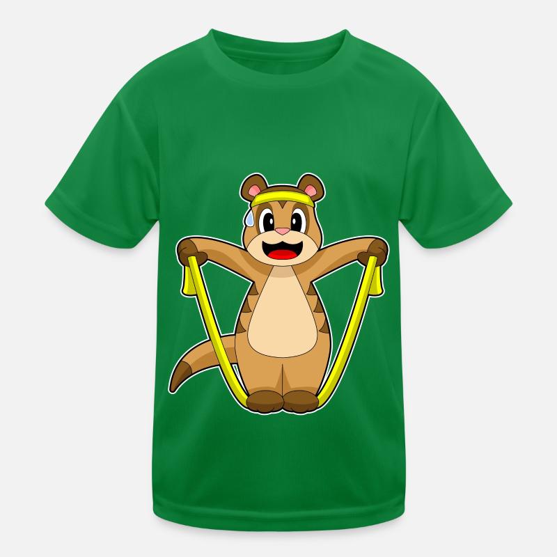 Meerkat Rope Skipping Rope Kids Functional T-Shirt