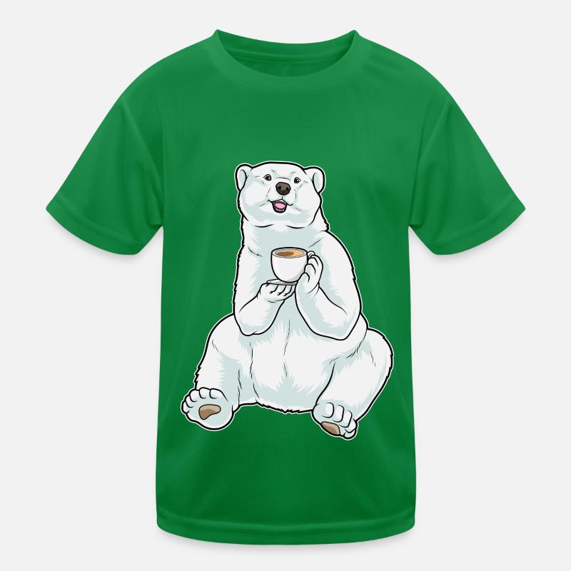 Eisbär Kaffee Tasse Kinder Funktions-T-Shirt