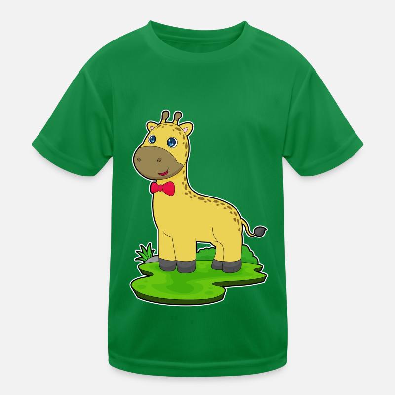 Giraffe Schleife Kinder Funktions-T-Shirt