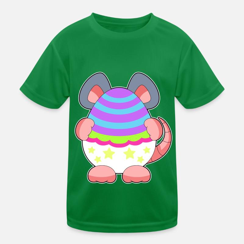 Mouse Easter Easter Egg Hide Kids Functional T-Shirt