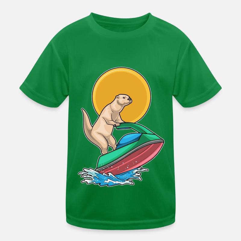 Otter Sommer Jetski Kinder Funktions-T-Shirt
