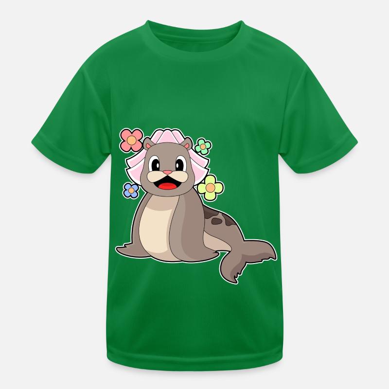 Seal Bridal Veil Wedding Kids Functional T-Shirt