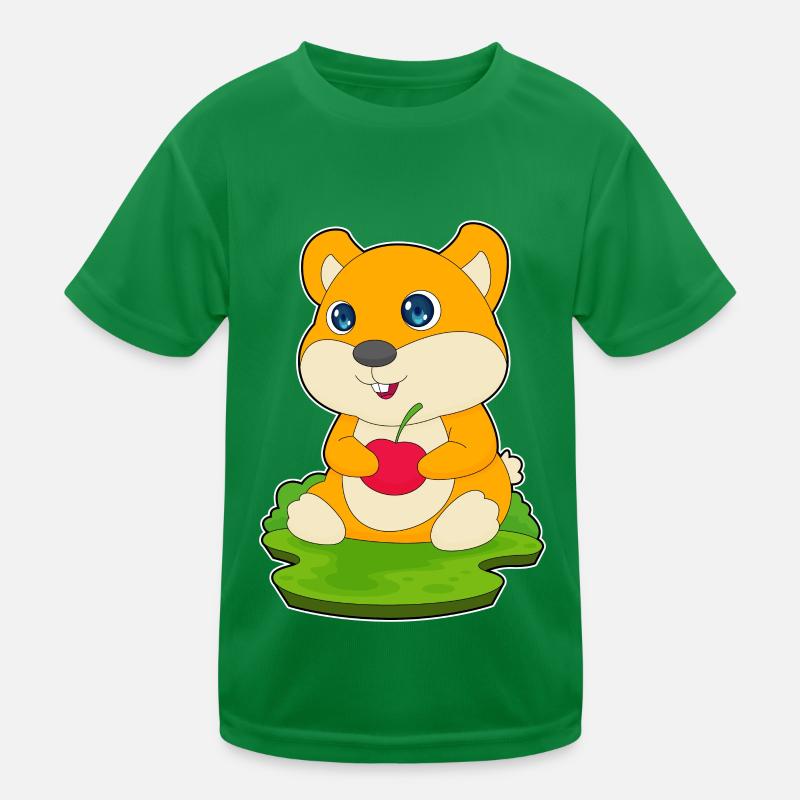 Hamster Kirsche Kinder Funktions-T-Shirt