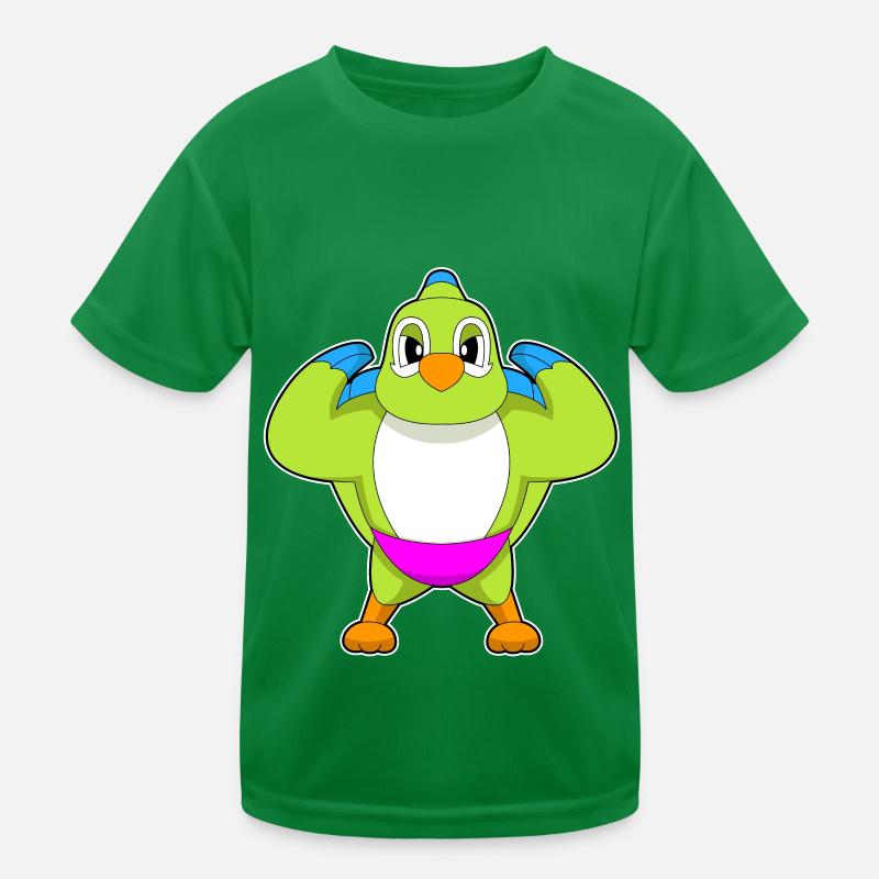Parrot Bodybuilder Musculation T-shirt sport Enfant