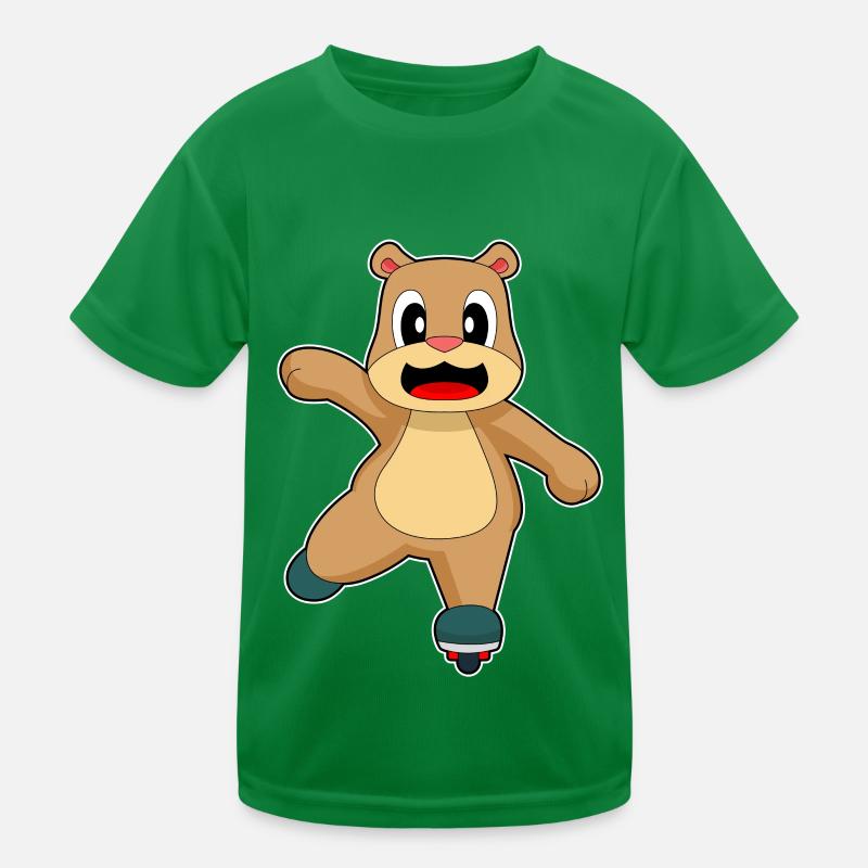Bär Inline skating Rollschuhe Kinder Funktions-T-Shirt