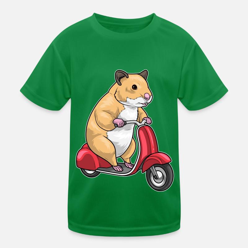 Hamster Motorroller Kinder Funktions-T-Shirt