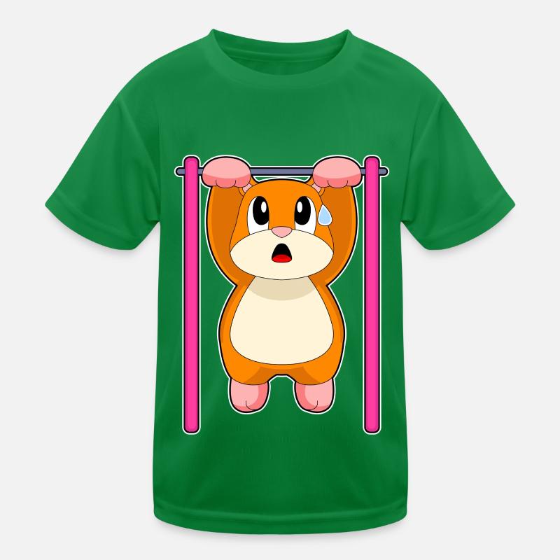 Hamster Bodybuilder Tractions Musculation T-shirt sport Enfant