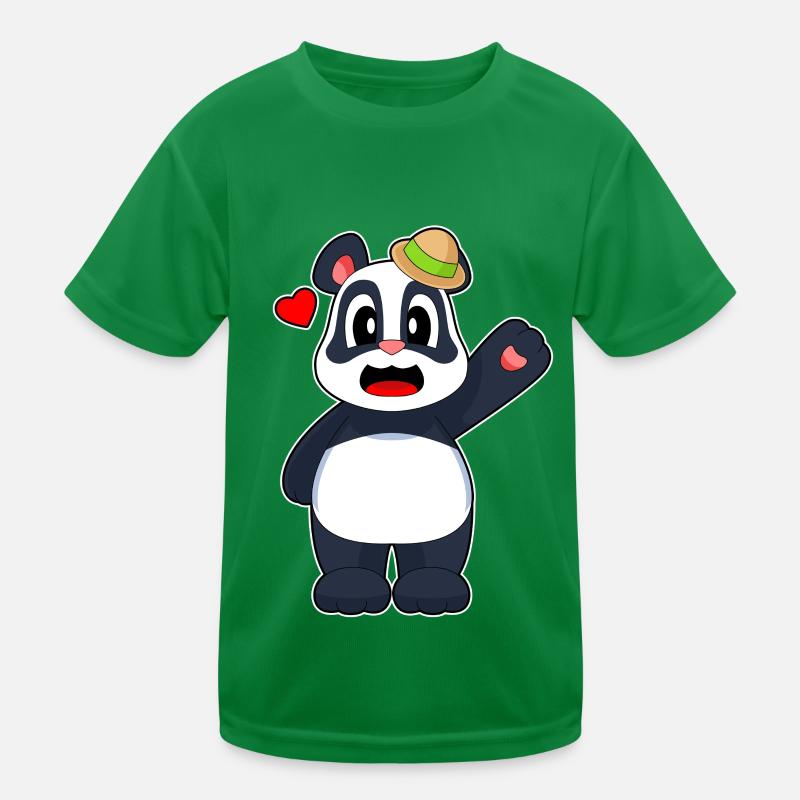Panda Hat Kids Functional T-Shirt