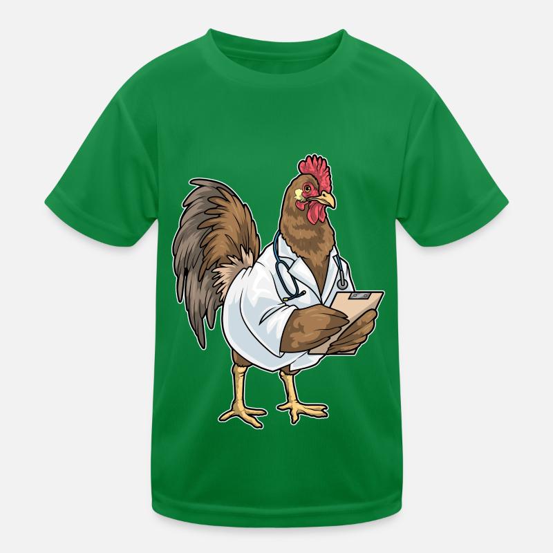 Hahn Arzt Stethoskop Kinder Funktions-T-Shirt