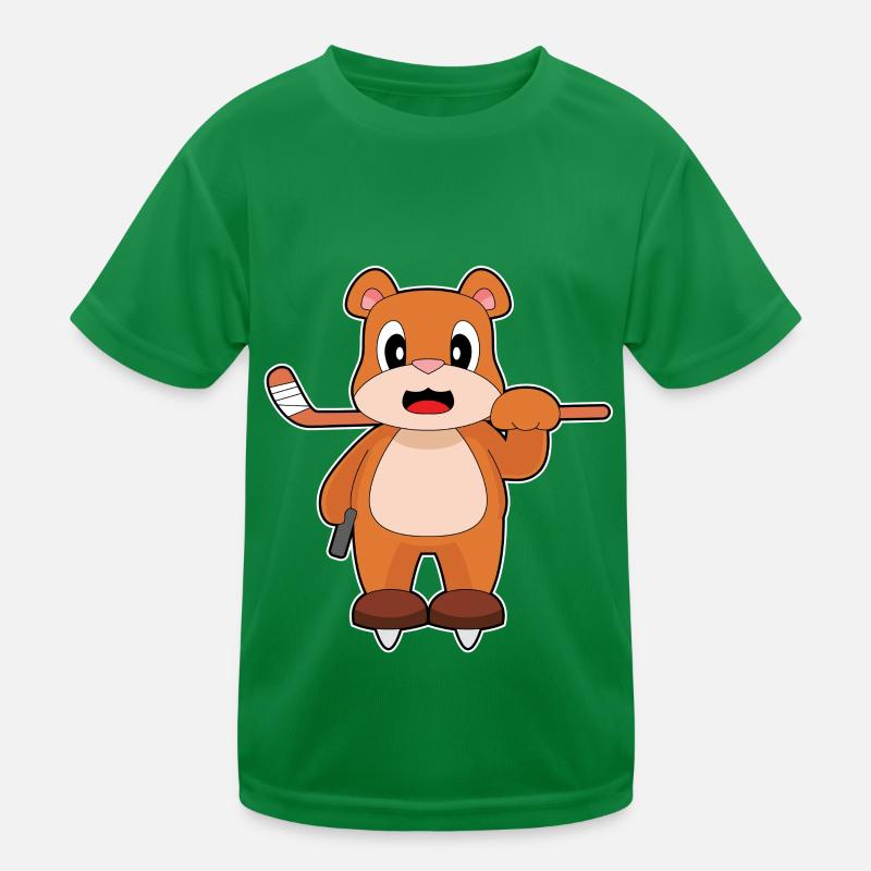 Bär Eishockey Eishockeyschläger Kinder Funktions-T-Shirt