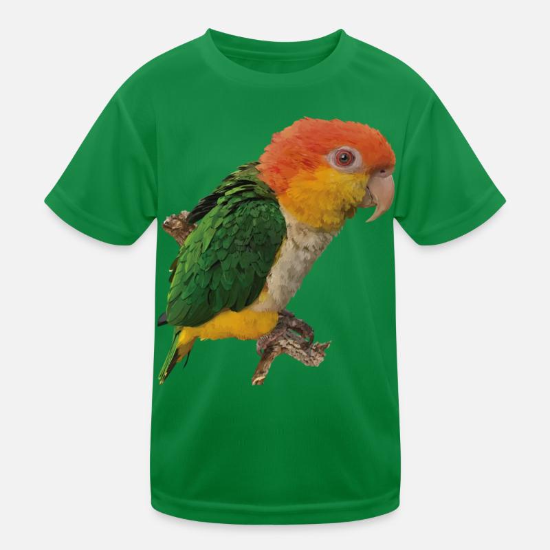 Der orangeköpfige Caique Kinder Funktions-T-Shirt