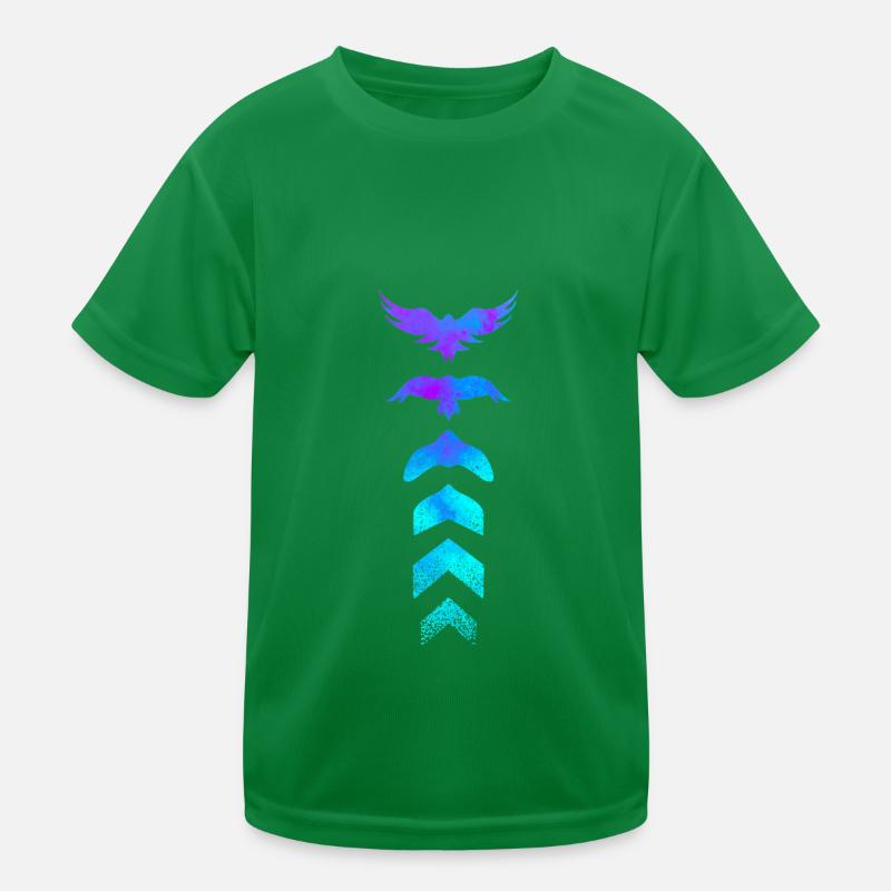 Evolution silhouette bird Kids Functional T-Shirt