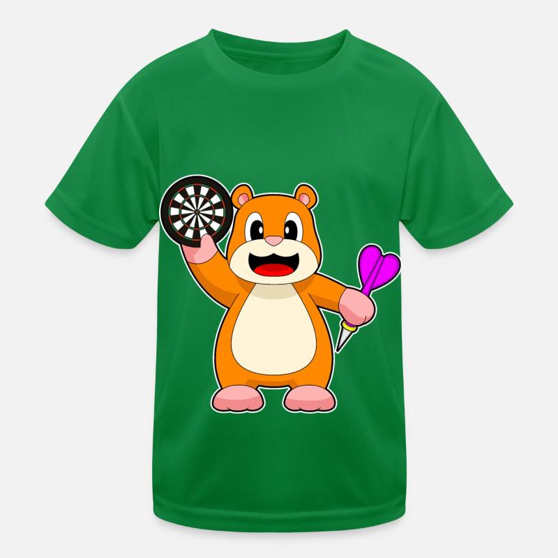 Hamster Dart Dartscheibe Kinder Funktions-T-Shirt