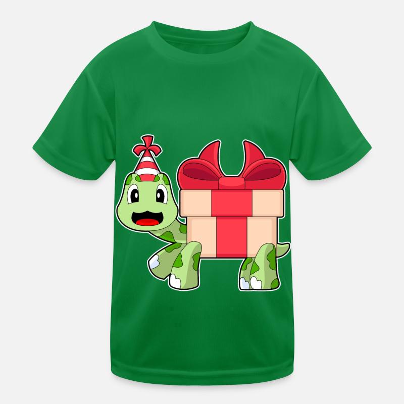 Turtle Birthday Party Hat Kids Functional T-Shirt