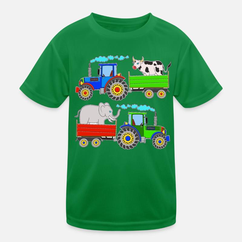 Tracteurs colorés T-shirt sport Enfant