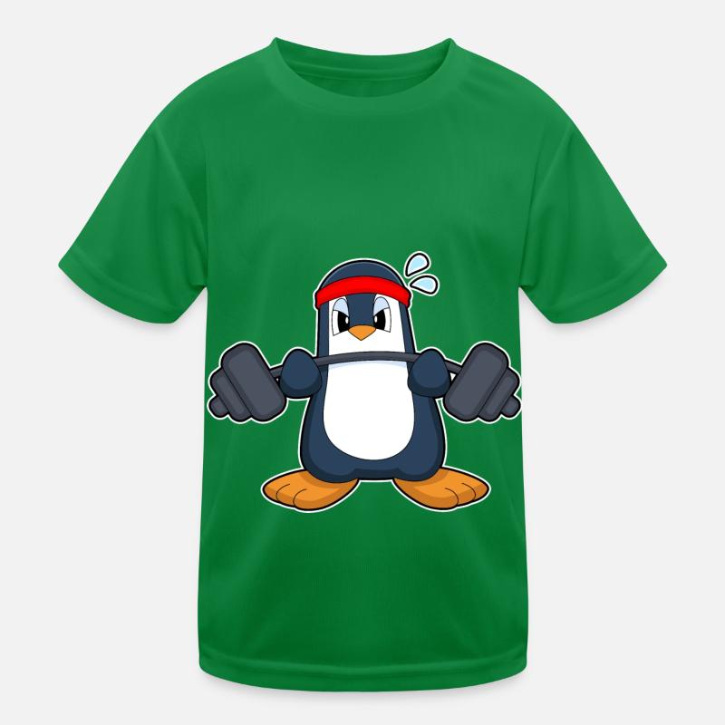 Penguin Strength Training Dumbbell T-shirt sport Enfant