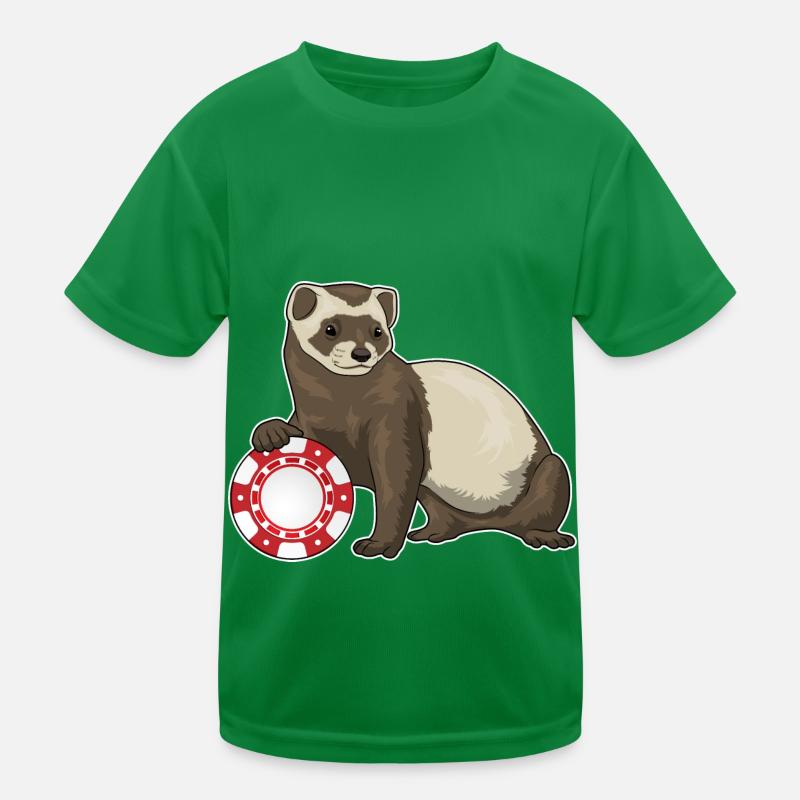 Frettchen Poker Pokerchips Kinder Funktions-T-Shirt