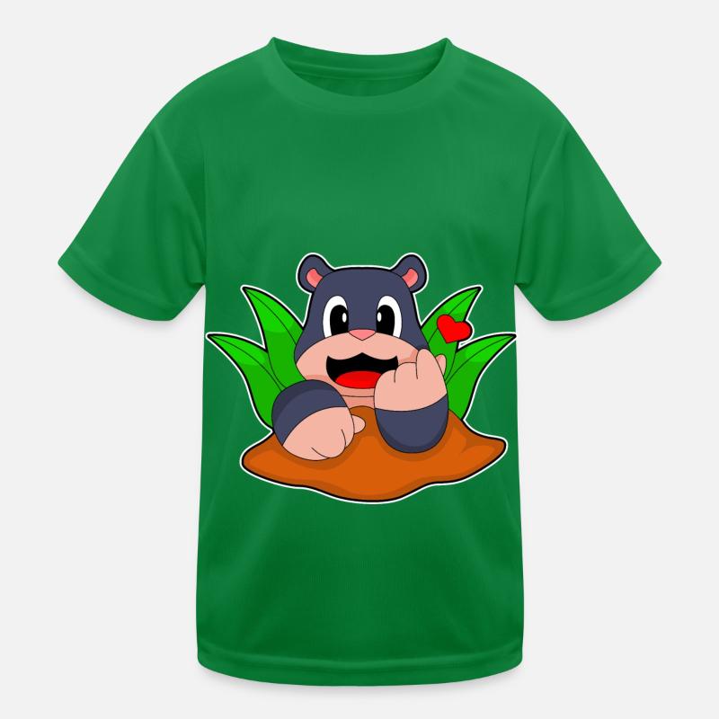 Maulwurf Herz Kinder Funktions-T-Shirt