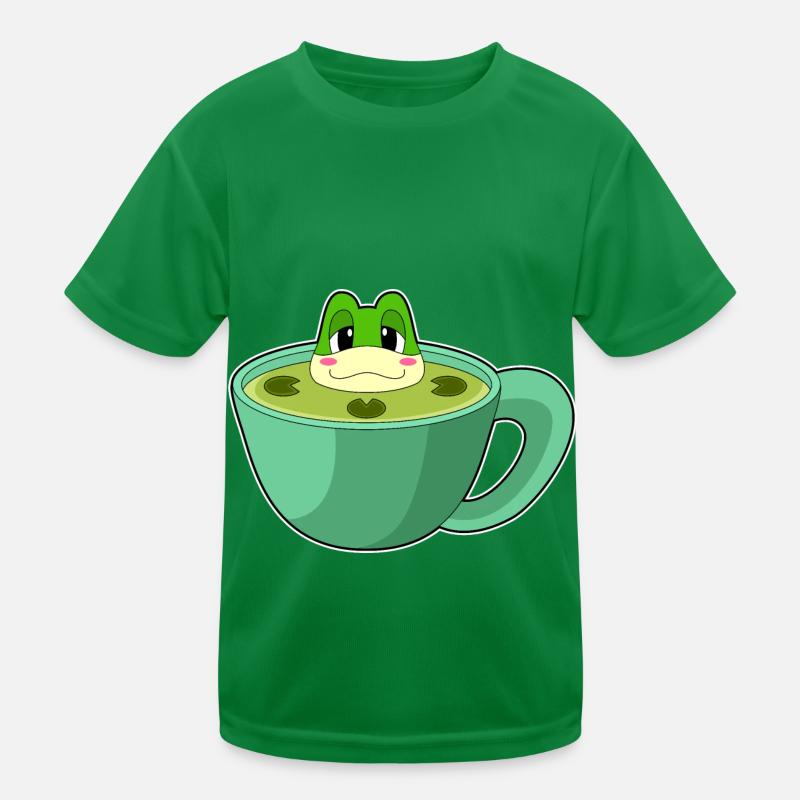 Frosch Teich Kaffee Tasse Kinder Funktions-T-Shirt